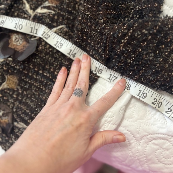 St. John vintage cropped brown floral blazer matching pencil skirt 2 6 tweed - Picture 11 of 16
